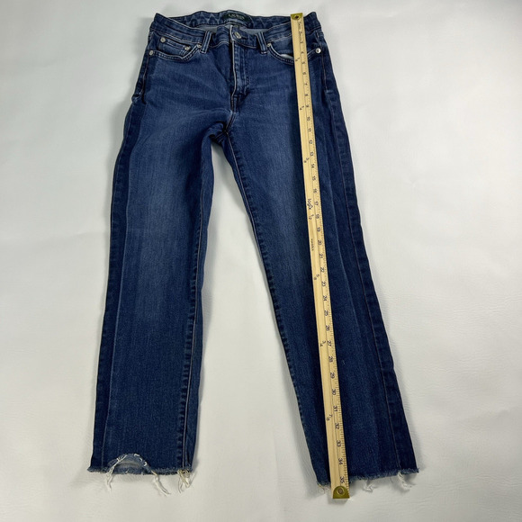 Lauren Ralph Lauren Women’s Premier Straight Ankle Jeans Size 6 Distressed Hem - Picture 6 of 12